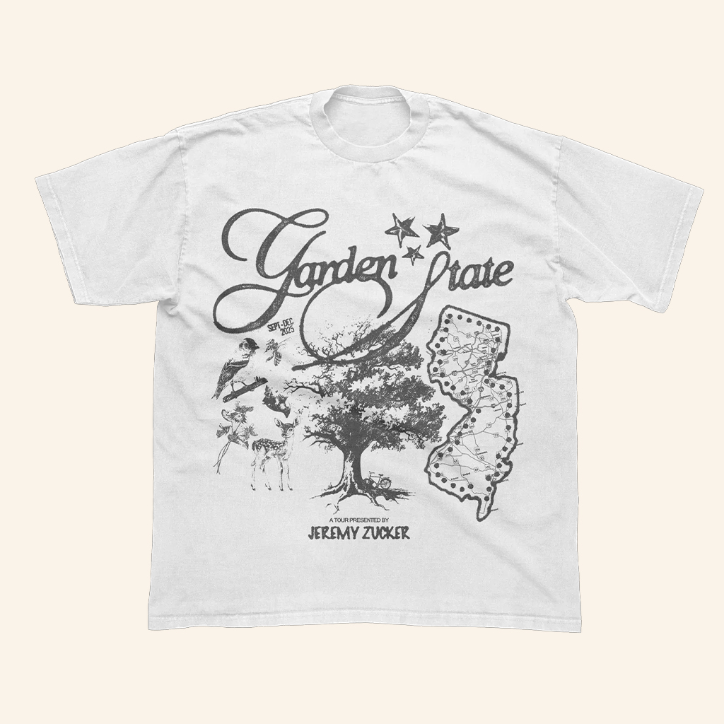 Jeremy Zucker Merch Garden State Map T-Shirt Unique Gifts For Music Lovers