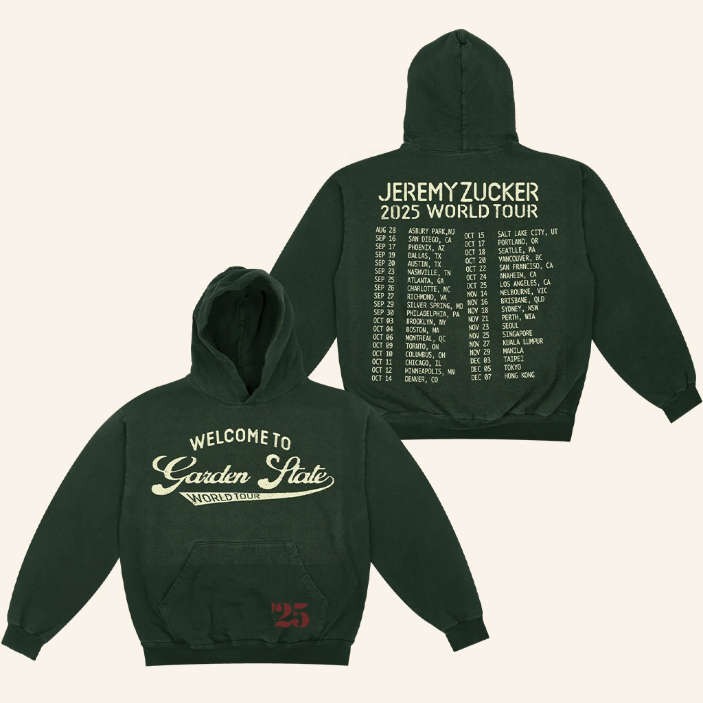 Jeremy Zucker Merch Garden State Tour Hoodie Best Gifts For Music Lovers