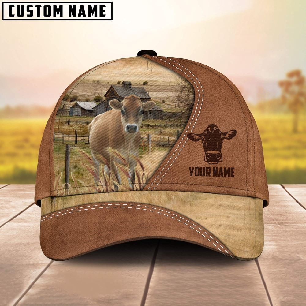 Jersey Customized Name Brown Cap Farm Cap Farmer Baseball Cap Gift For Farmer