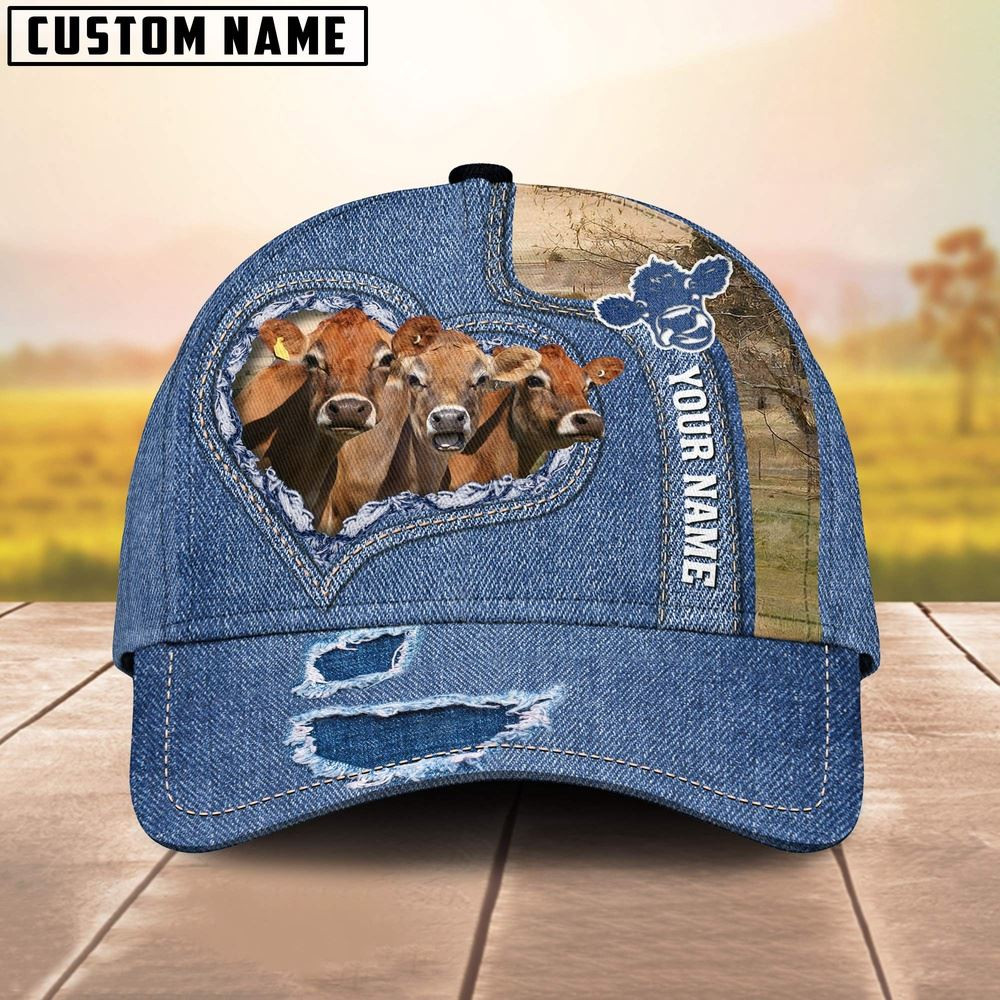 Jersey Customized Name Denim Cap Farm Cap Farmer Baseball Cap Gift For Farmer