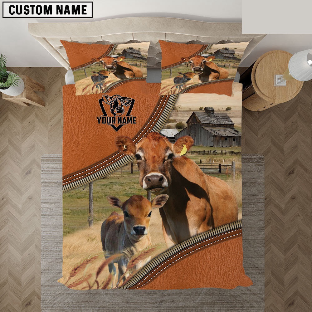 Jersey On The Farm Customized Name Bedding Set Farm Bedding Set Couple Gifts