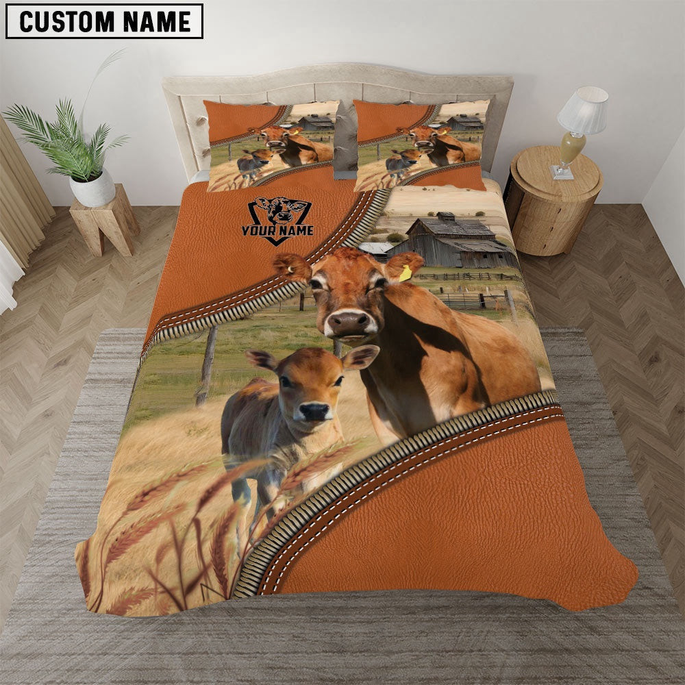 Jersey On The Farm Customized Name Bedding Set Farm Bedding Set Couple Gifts