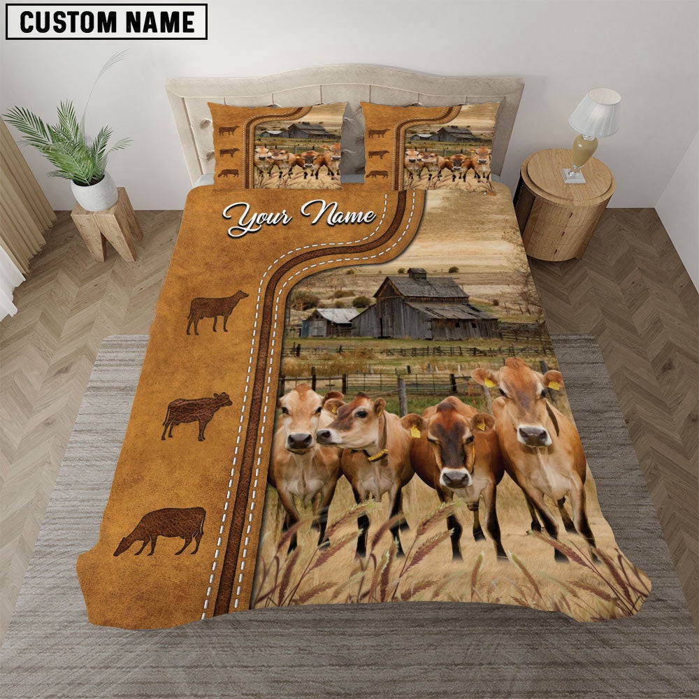 Jersey On The Farm Personalized Name Bedding Set Farm Bedding Set Couple Gifts