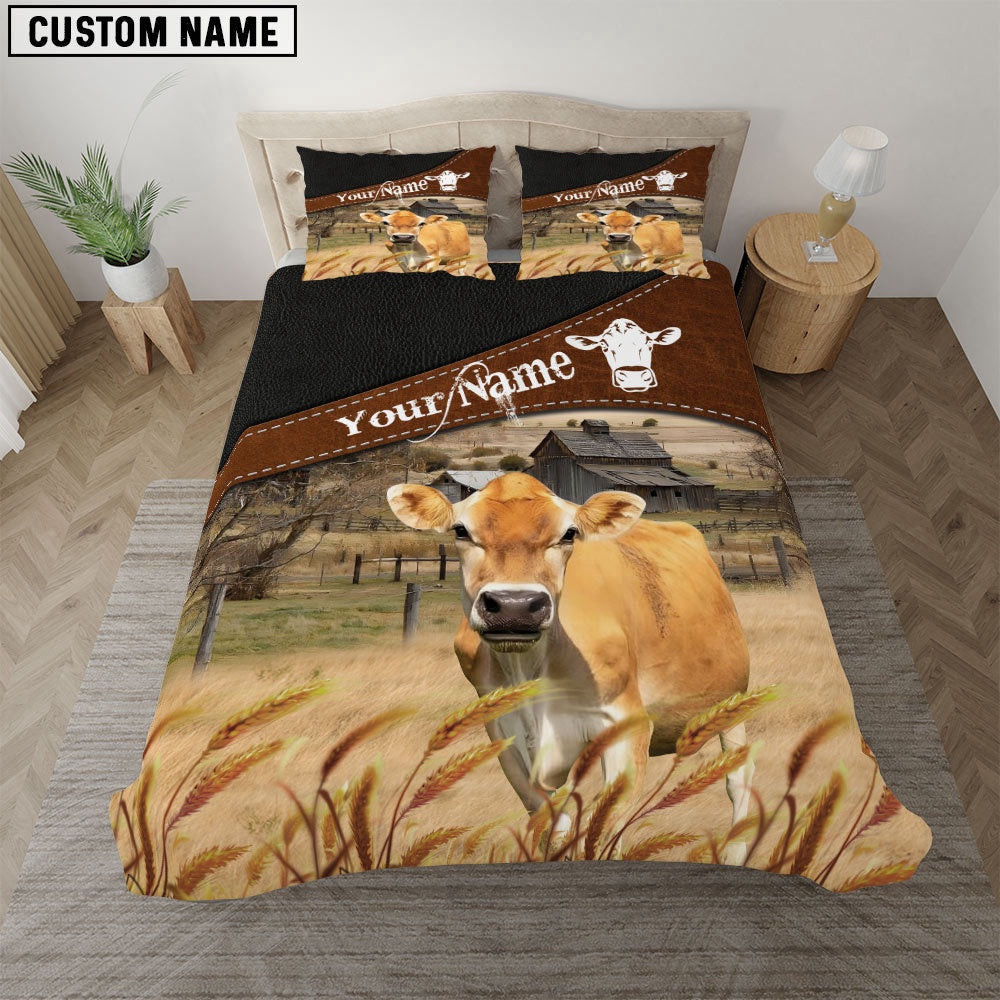 Jersey On The Field Customized Name Bedding Set Farm Bedding Set Couple Gifts