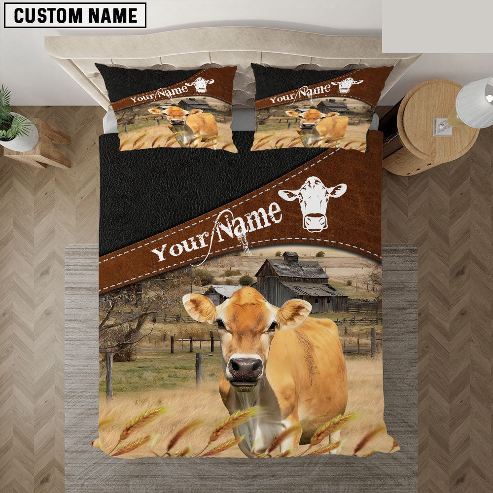 Jersey On The Field Customized Name Bedding Set Farm Bedding Set Couple Gifts