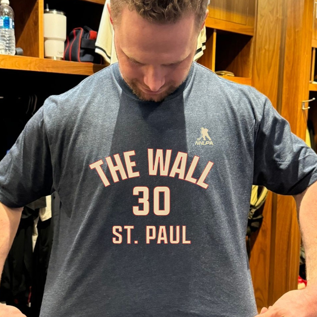 Jesper Wallstedt 30 The Wall Of St. Paul Number And Name Shirt Birthday Presents For Guys