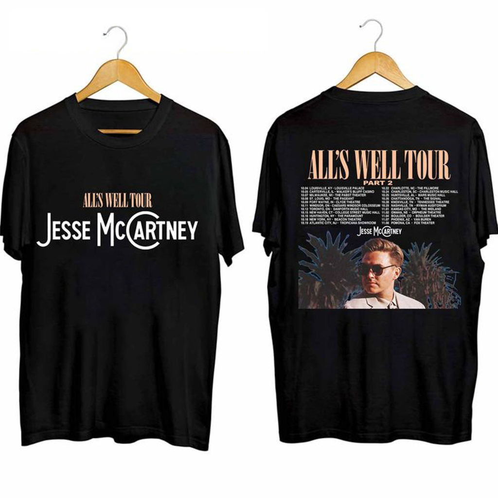 Jesse McCartney All's Well Tour Shirt Jesse McCartney Merch Gifts For Brother