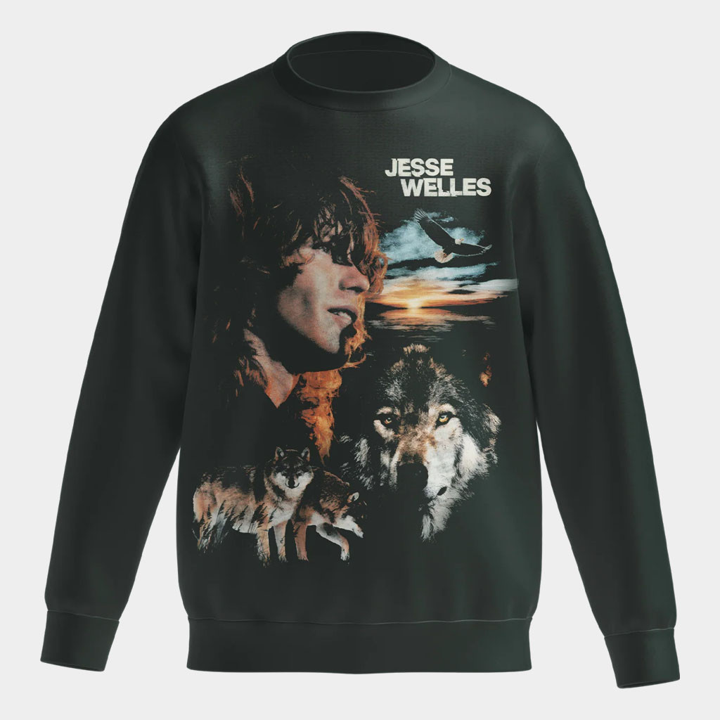 Jesse Welles Merch 2026 Jesse Welles Nature Crewneck Wolf Sweatshirt Gift For Fans Jesse Welles Merch 2026 Jesse Welles Nature Crewneck Wolf Sweatshirt Gift For Fans