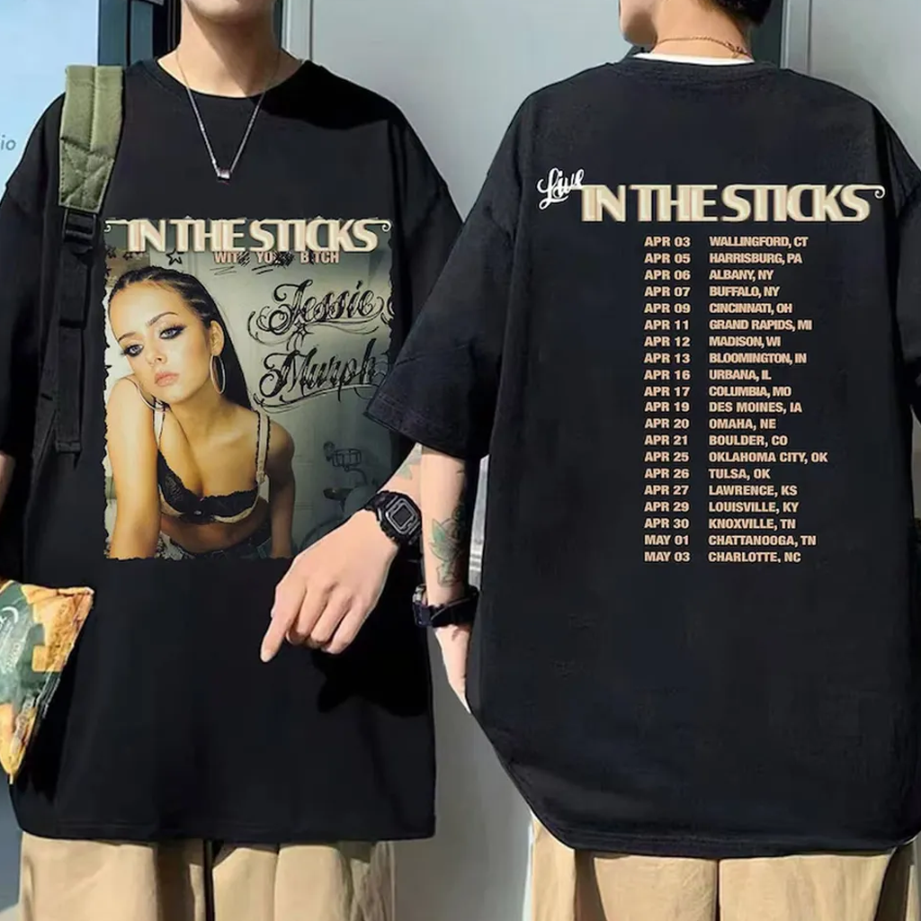 Jessie Murph Merch Live In The Sticks Tour T-Shirt Hysteria Tour Merch Gifts For Music Fans