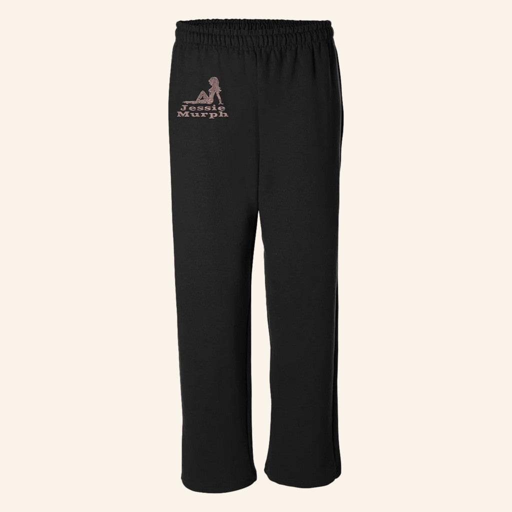 Jessie Murph Merch Rhinestone Silhouette Sweatpants Best Gifts For Wife Jessie Murph Merch Rhinestone Silhouette Sweatpants Best Gifts For Wife