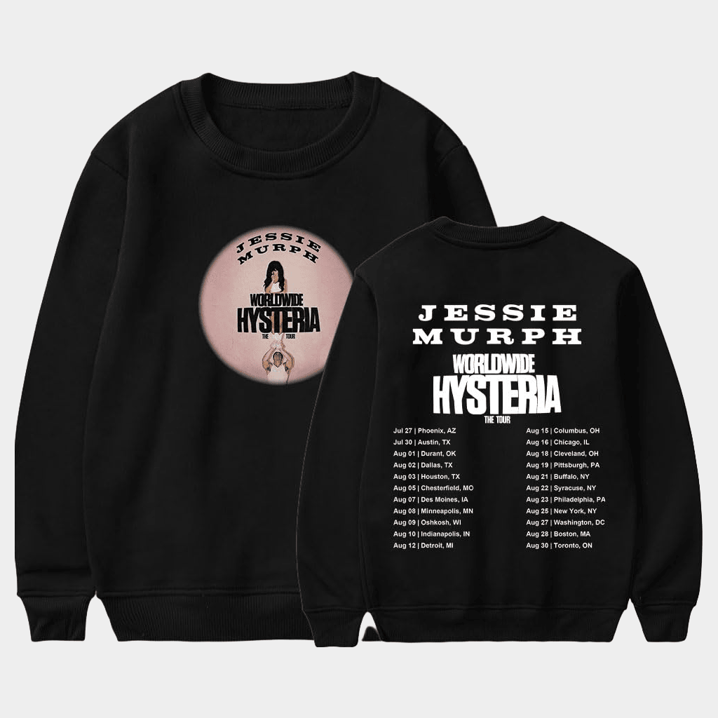 Jessie Murph Merch Worldwide Hysteria The Tour Sweatshirt Gift For Concert Lover