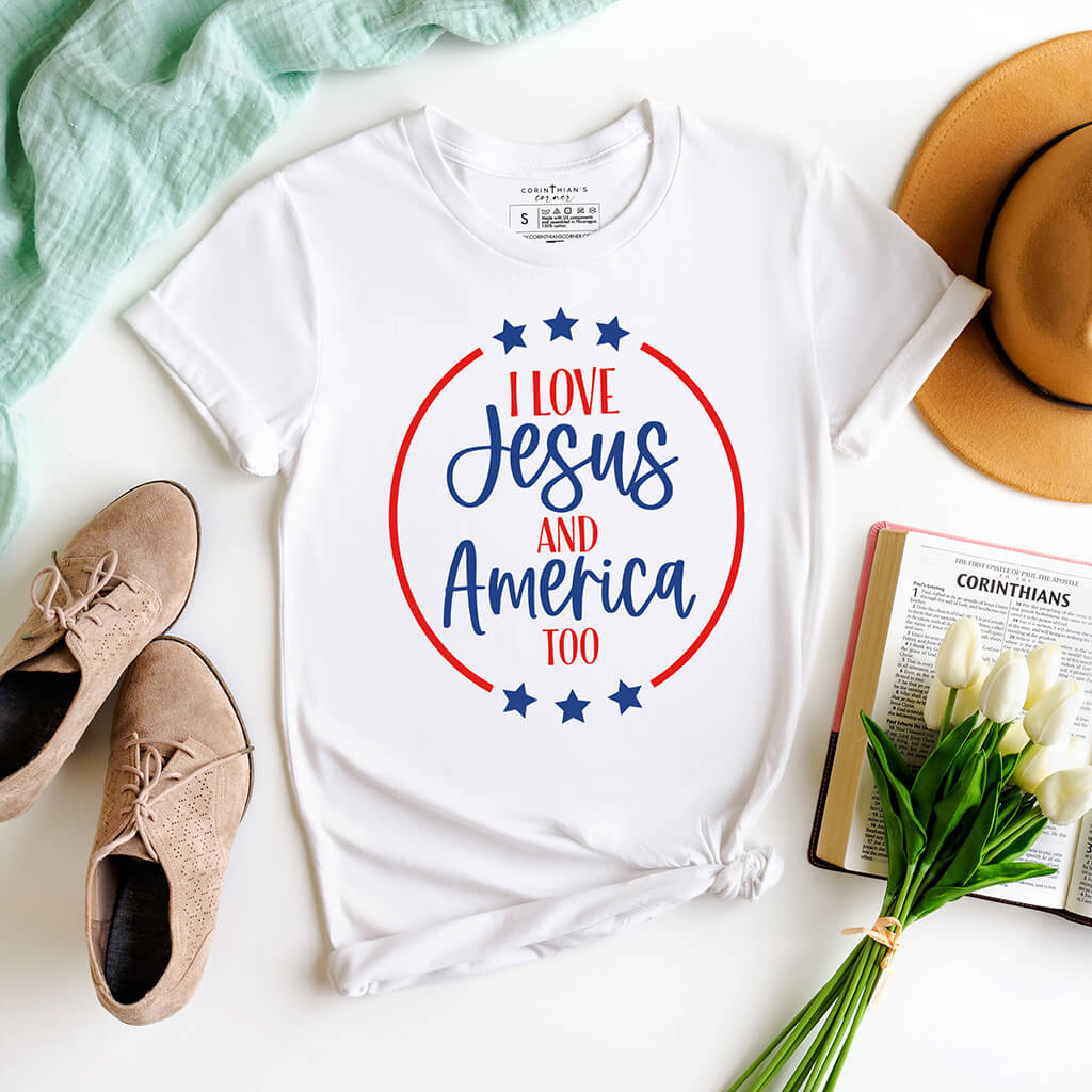 Jesus And America Too Shirt Christian Gifts For Women