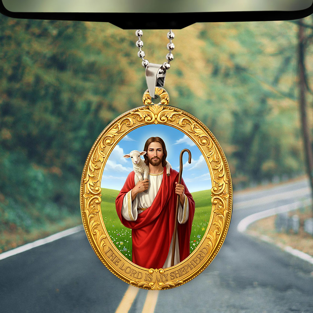 Jesus And His Lamb Car Ornament Christian Car Accessories Unique Religious Gifts