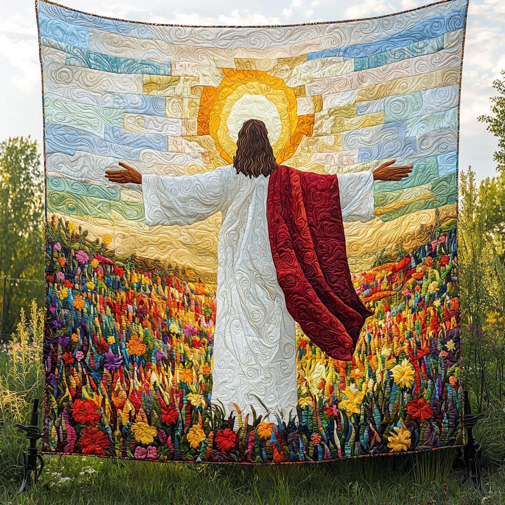 Jesus Blessing All Quilted Blanket Christmas Bedroom Decor Unusual Christian Gifts