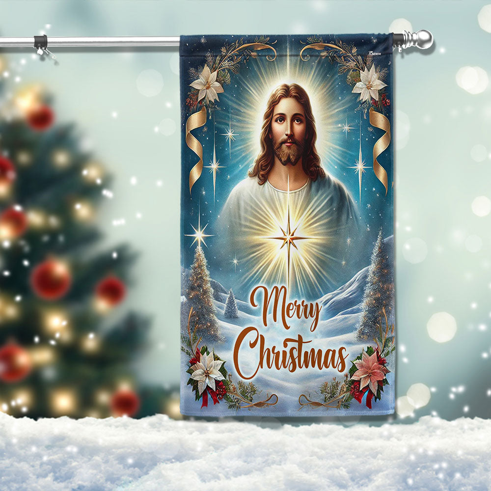 Jesus Christ Christmas Flag
