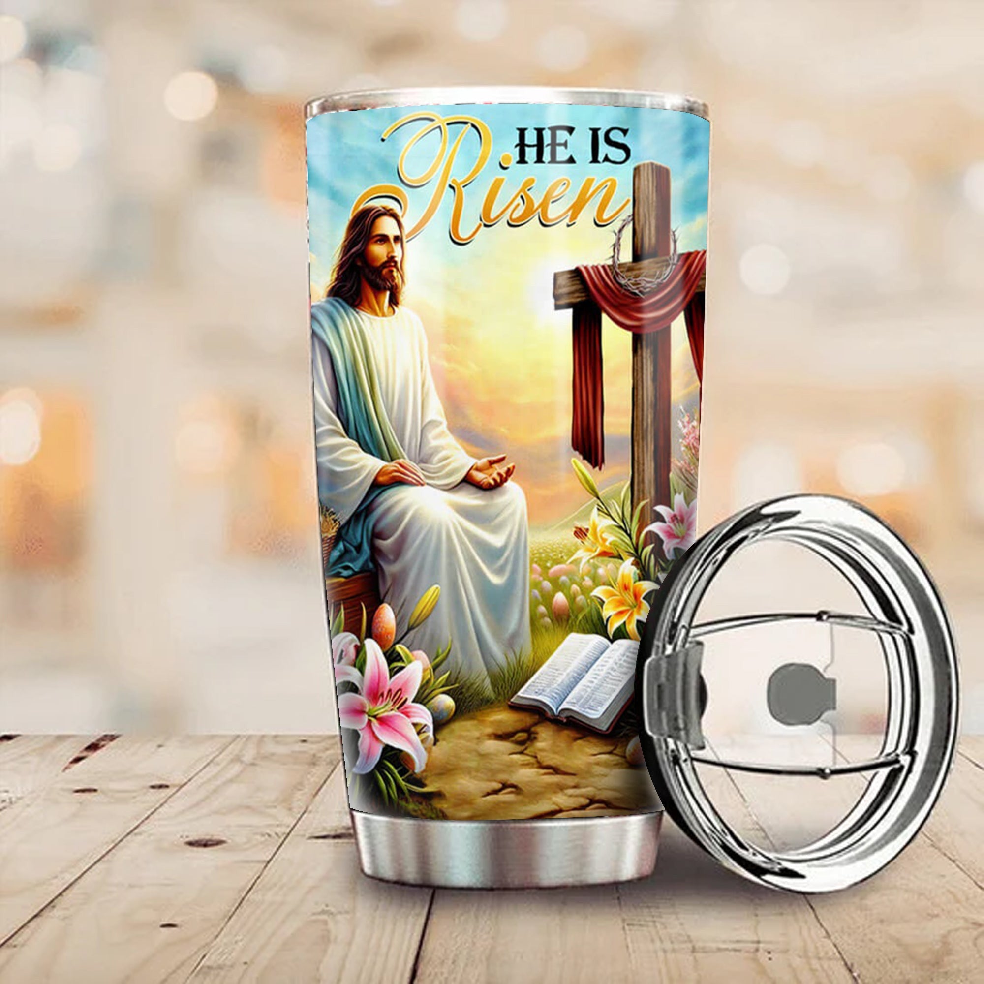 Jesus Christ He Is Risen Tumbler Happy Easter Day Christian Tumbler Gifts For Him Her Jesus Christ He Is Risen Tumbler Happy Easter Day Christian Tumbler Gifts For Him Her