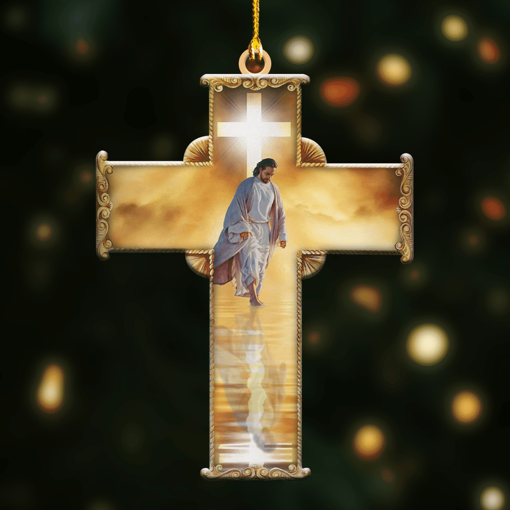 Jesus Christian Cross Ornament Jesus Christmas Tree Ornament Christian Gift For Men Women