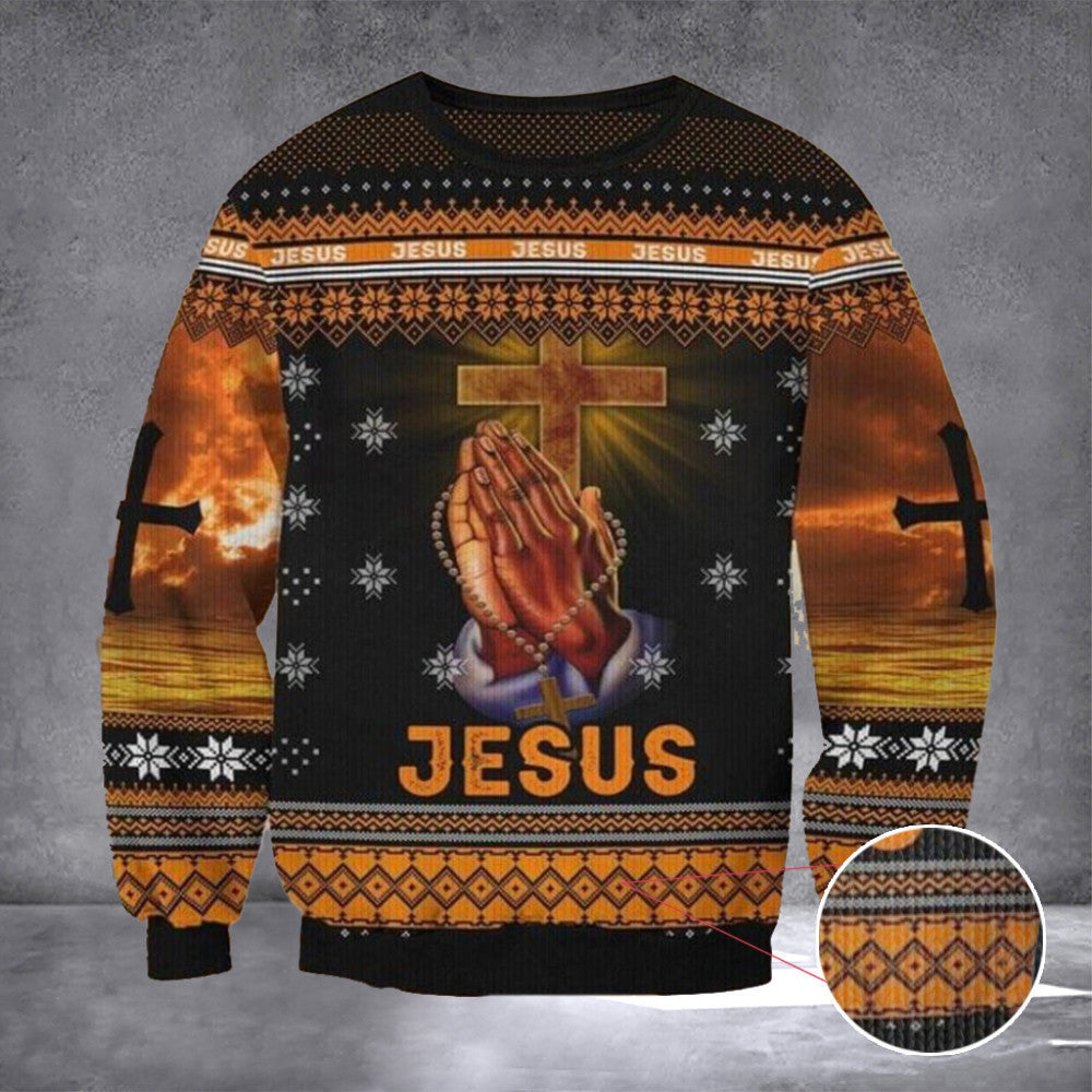 Jesus Christian Cross Ugly Christmas Sweater Faith Christian Sweaters For Women Men Gifts Jesus Christian Cross Ugly Christmas Sweater Faith Christian Sweaters For Women Men Gifts