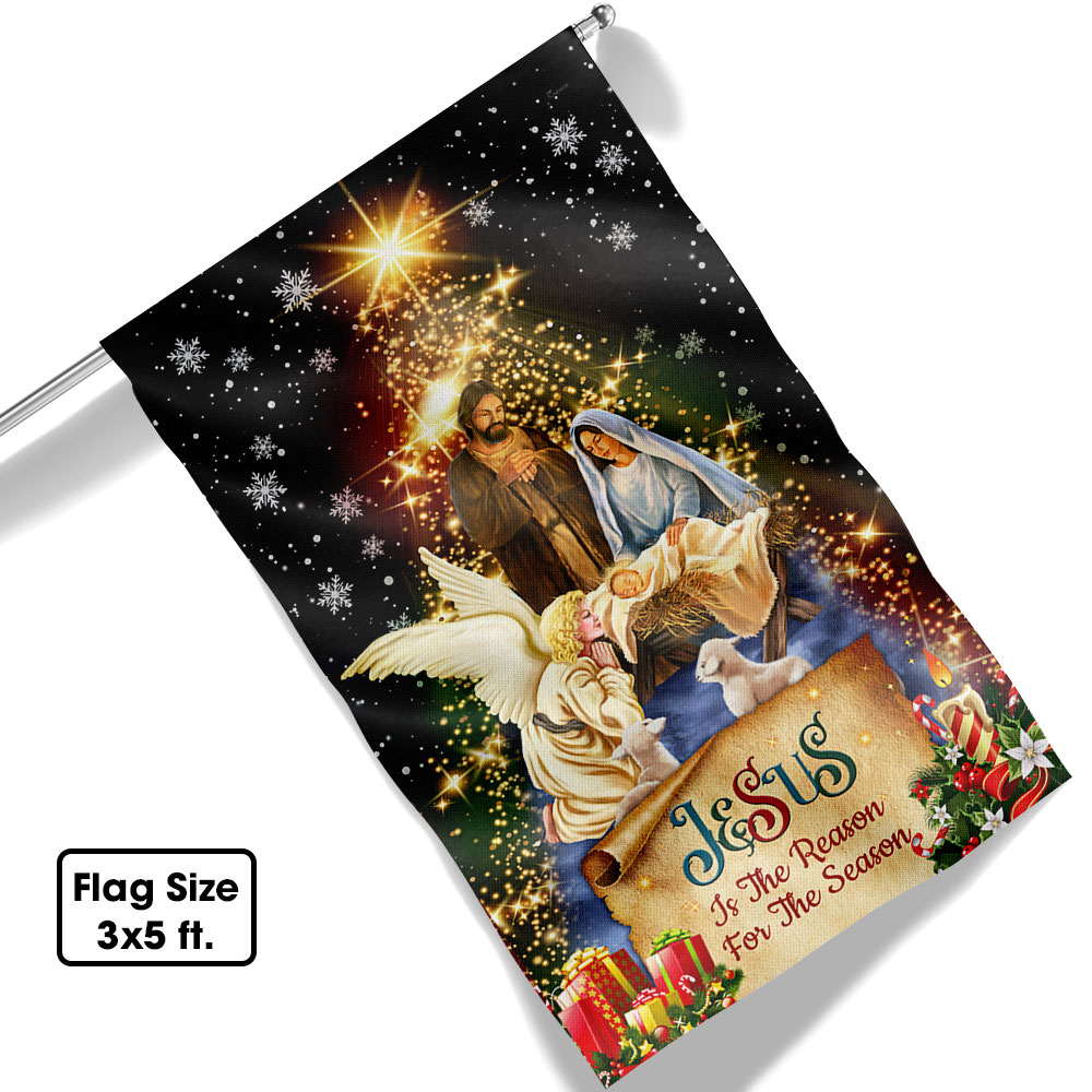 Jesus Christmas Flag Jesus Is The Reason For The Season Christmas Flag