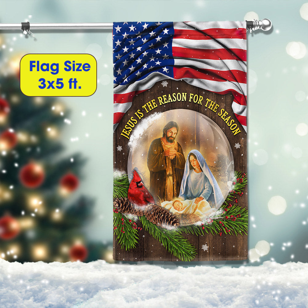 Jesus Christmas Flag Jesus Is The Reason For The Season Flag