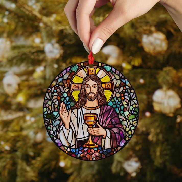 Jesus Christmas Ornament Colorful Faith Based Decoration Ornaments Ideas For Him