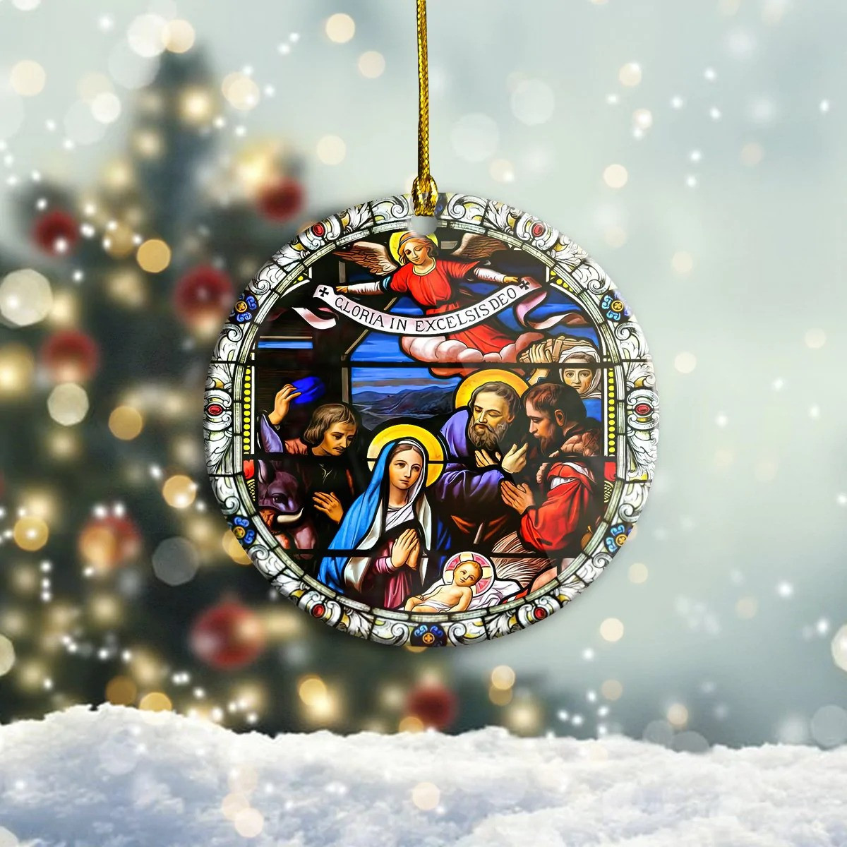 Jesus Christmas Ornament Religious Ornaments For Christmas Gloria In Excelsis Deo