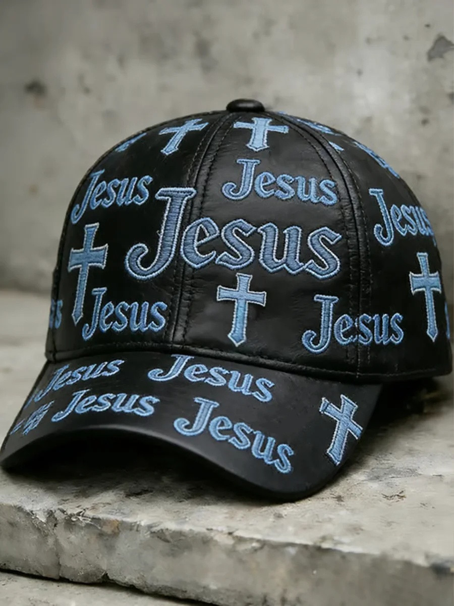 Jesus Cross All Over Baseball Hat Christian Faith Apparel Best Gift For Believers