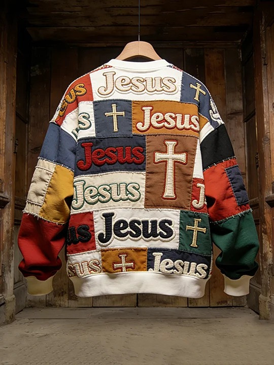Jesus Cross Easter Holiday Sweatshirt Bold Faith Apparel Religious Spiritual Best Gift For Believers