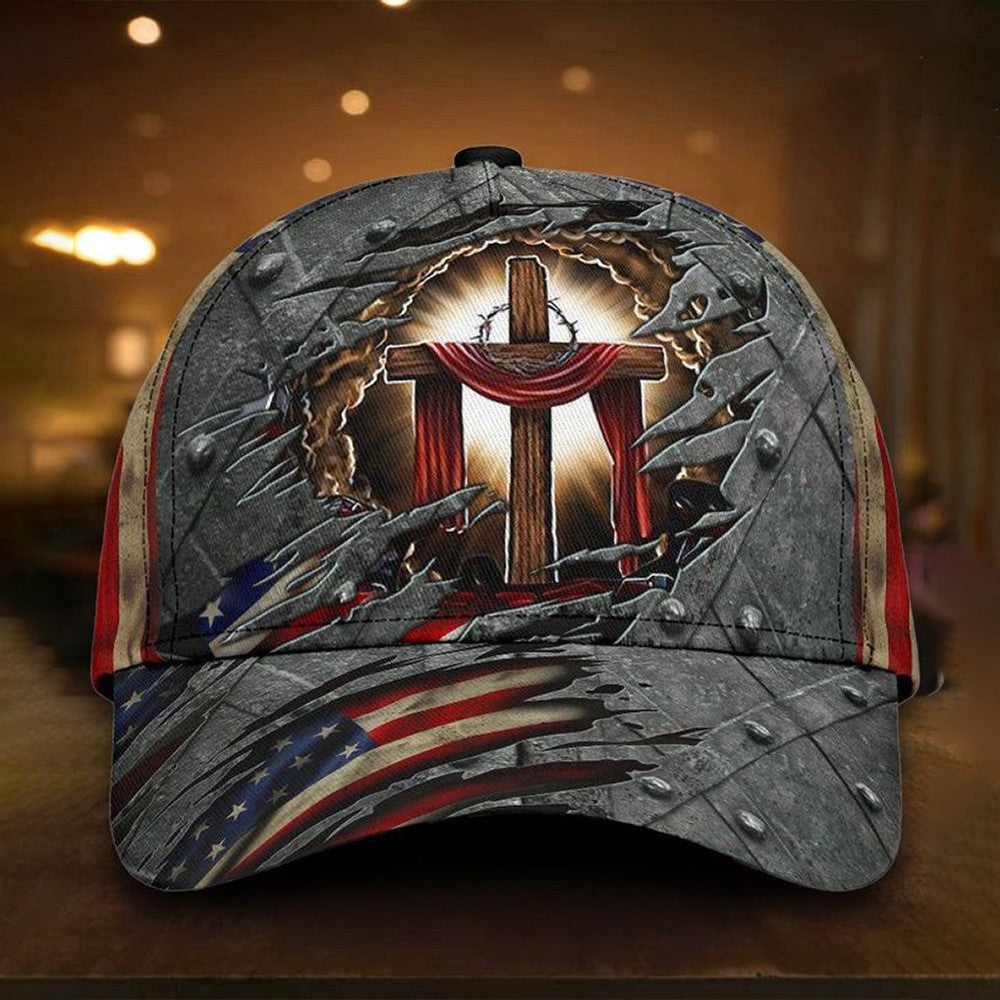 Jesus Cross Hat Vintage American Flag Christian Hats Gifts For Boyfriend Jesus Cross Hat Vintage American Flag Christian Hats Gifts For Boyfriend