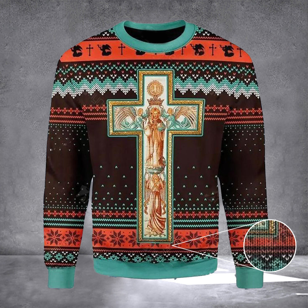 Jesus Cross Ugly Christmas Xmas Christian Christmas Sweaters Gifts For Him Her Jesus Cross Ugly Christmas Xmas Christian Christmas Sweaters Gifts For Him Her