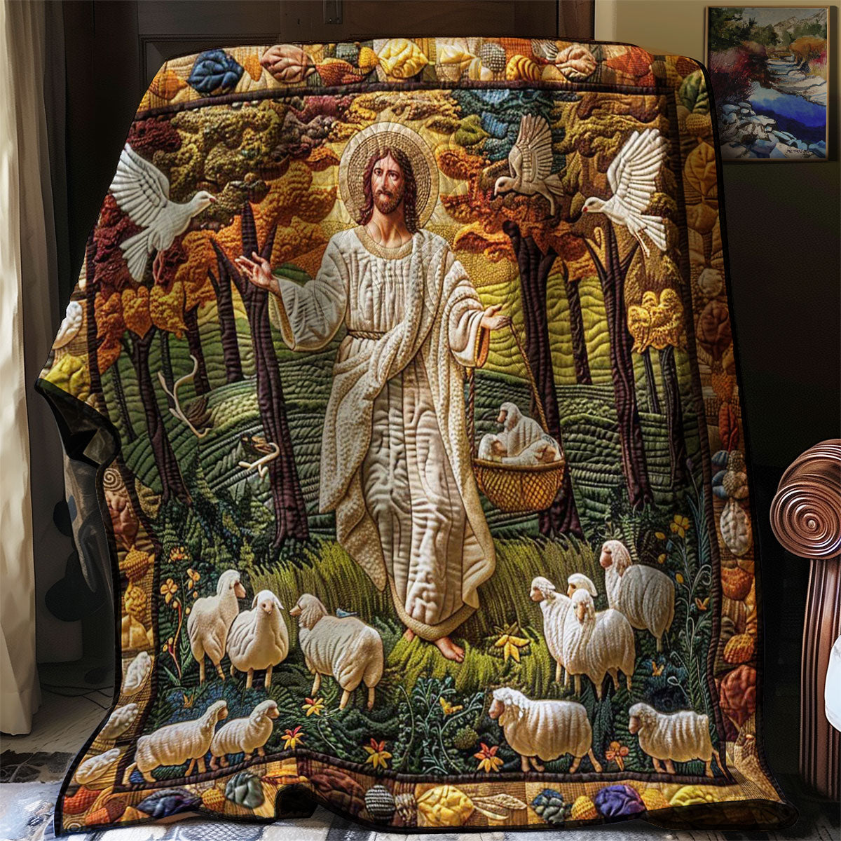 Jesus Eternal Light Quilt Blanket Christmas Throw Blanket Jesus Gifts For Christmas