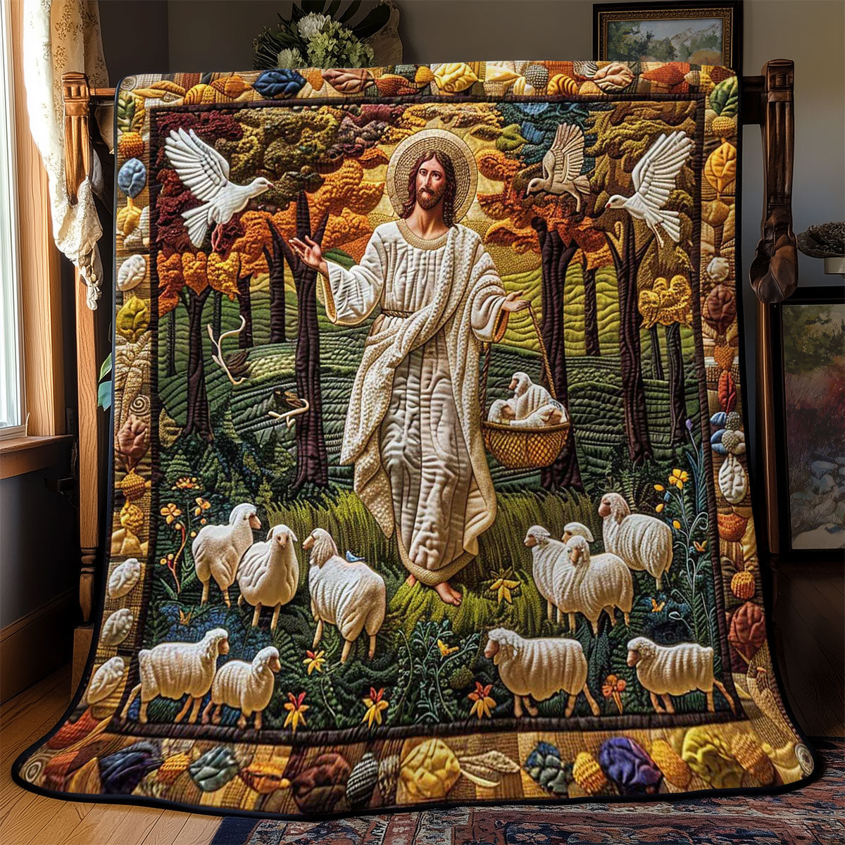 Jesus Eternal Light Quilt Blanket Christmas Throw Blanket Jesus Gifts For Christmas