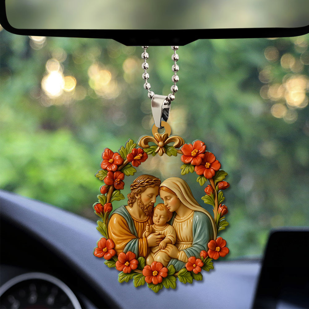 Jesus Family Car Ornament Christian Car Hanging Accessories Gifts For Friends
