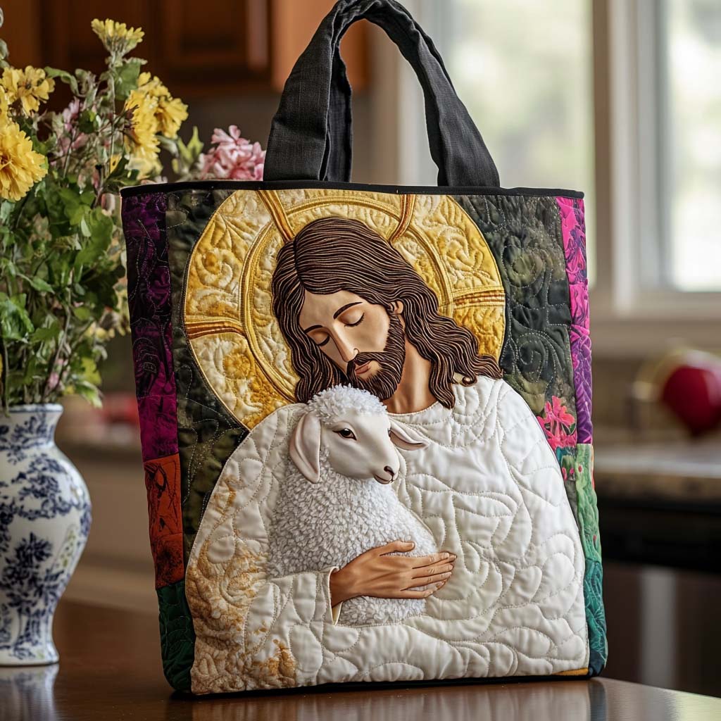 Jesus Guiding Star Quilted Tote Bag Christian Holiday Gifts