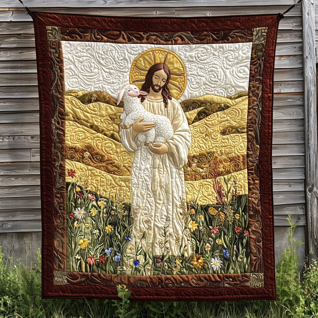 Jesus Holding Light Quilted Blanket Sofa Couch Throw Blanket Awesome Hummingbird Gifts