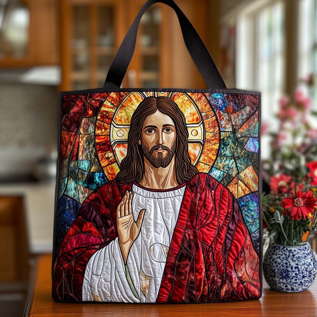 Jesus Hope Always Quilted Tote Bag Christ Centered Christmas Gifts