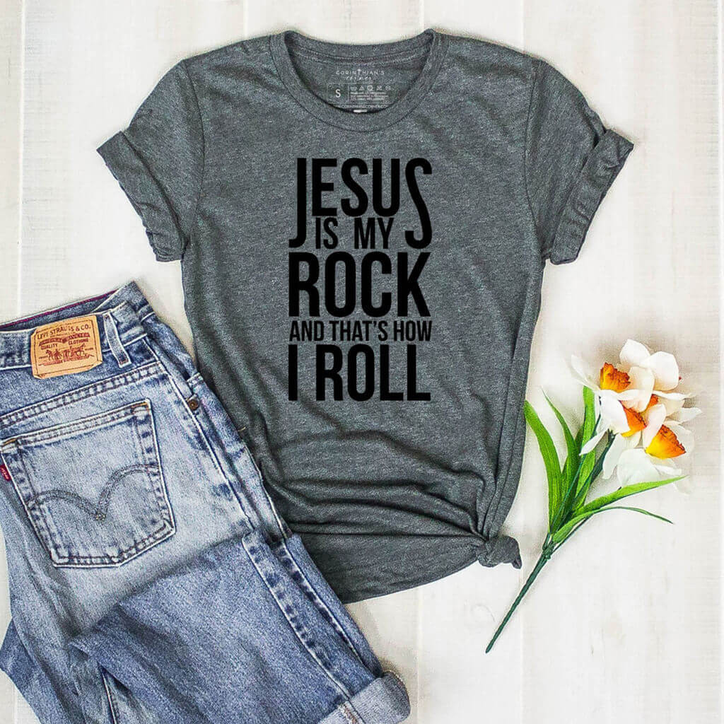 Jesus Is My Rock Shirt Christian Gifts For Women