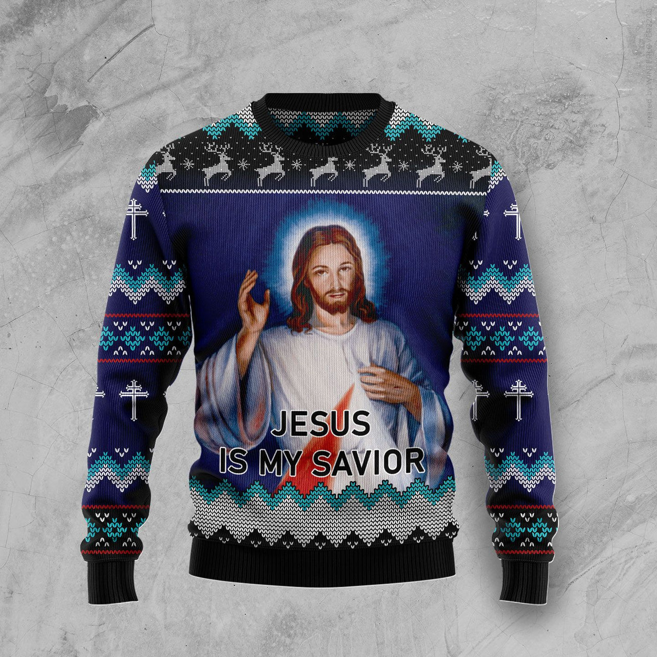 Jesus Is My Savior Ugly Christmas Sweater Best Jesus Clothing Christmas Gifts For Her