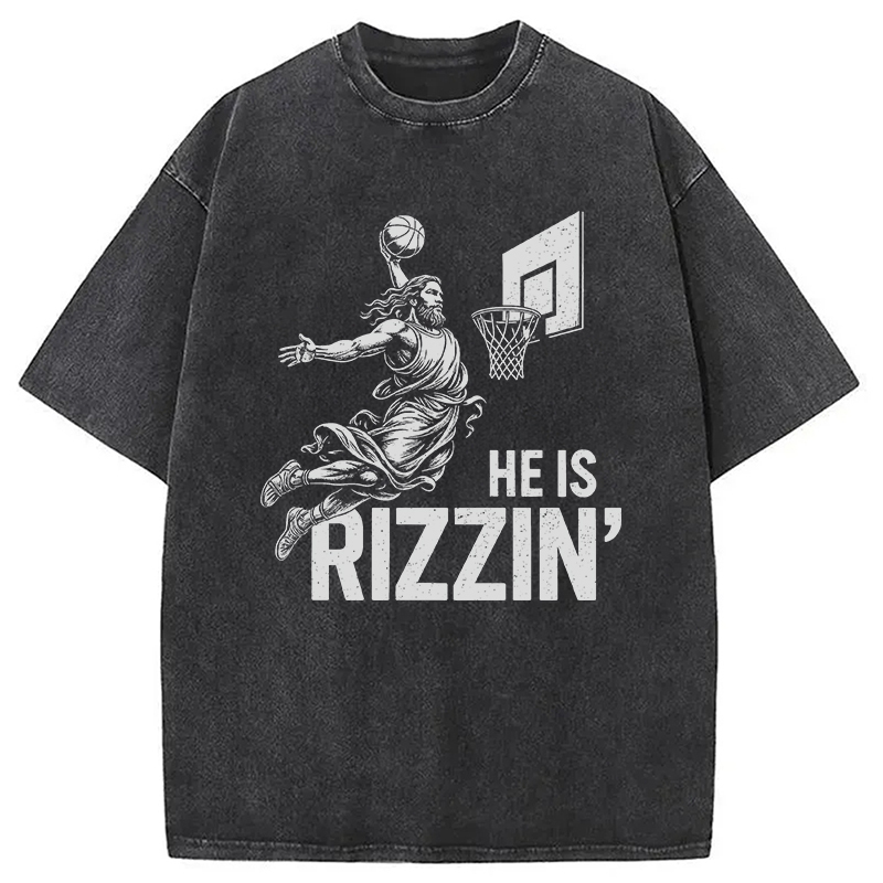 Jesus Is Rizzin' Washed T-Shirt Funny Quote Unisex Shirt Gifts For Best Friend Jesus Is Rizzin' Washed T-Shirt Funny Quote Unisex Shirt Gifts For Best Friend