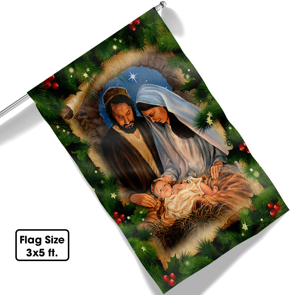 Jesus Is The Reason Christmas Flag Jesus Is Born Nativity Of Jesus