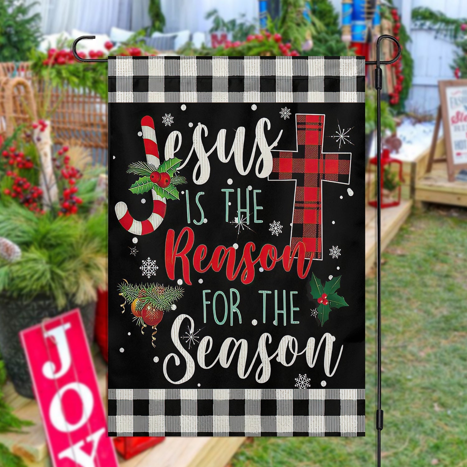 Jesus Is The Reason For The Season Christmas Flag Jesus Xmas Gifts For Jesus Lovers