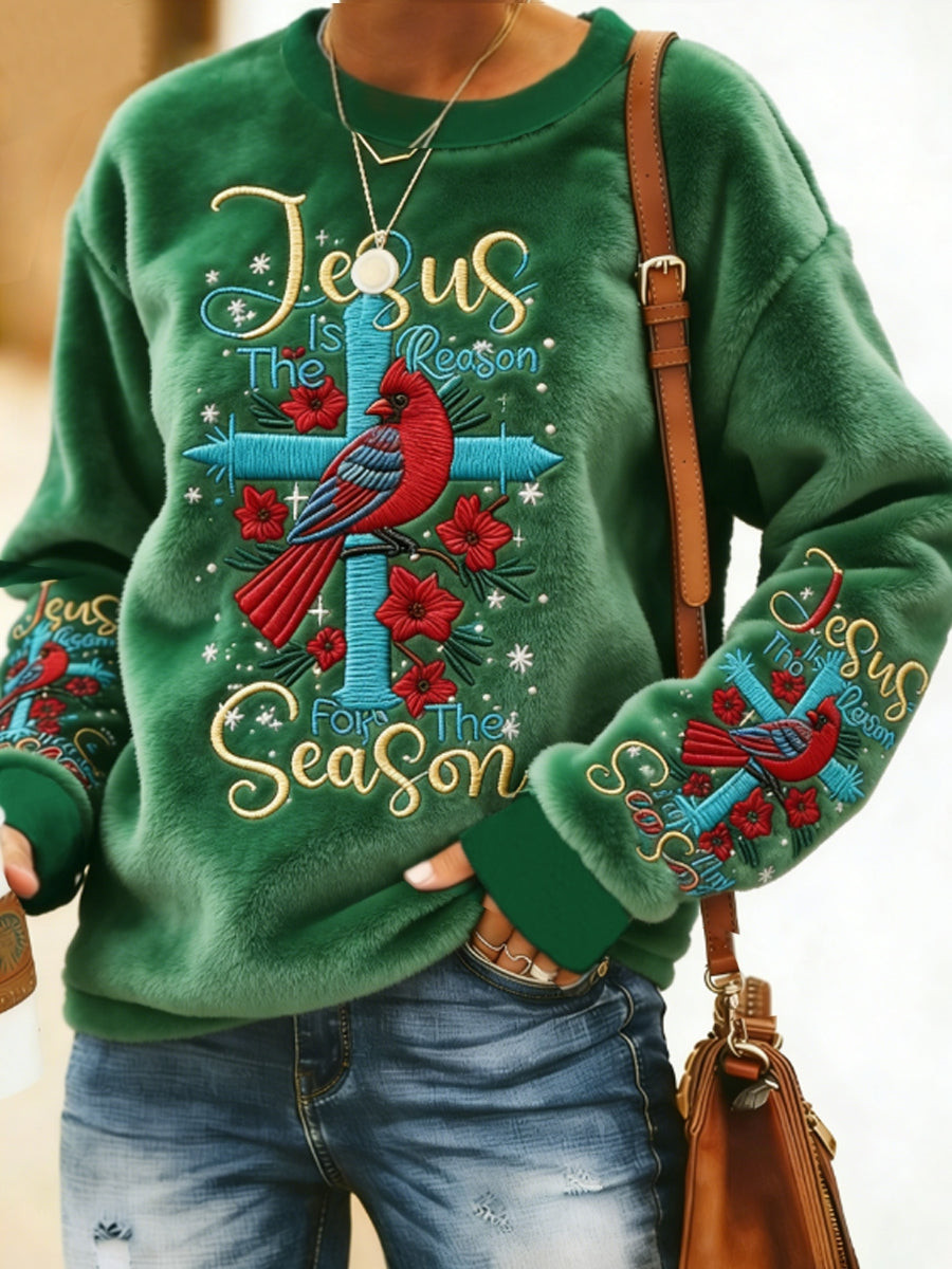 Jesus Is The Reason For The Season Sweatshirt Faith Christmas Shirt Gift For Women