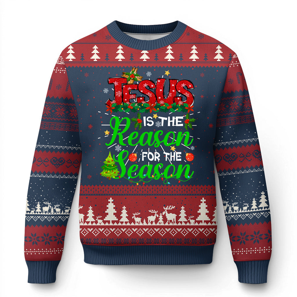 Jesus Is The Reason For The Season Ugly Christmas Sweater Funny Jesus Xmas Sweaters
