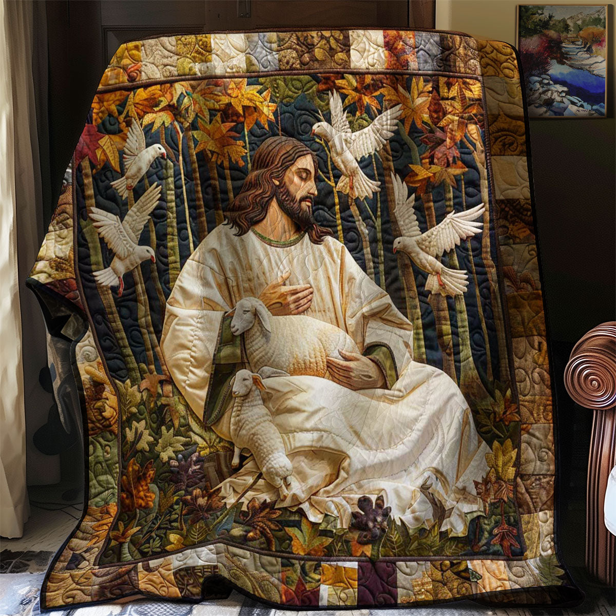 Jesus Light Of Grace Quilt Blanket Christmas Throw Blanket Jesus Gifts For Christmas