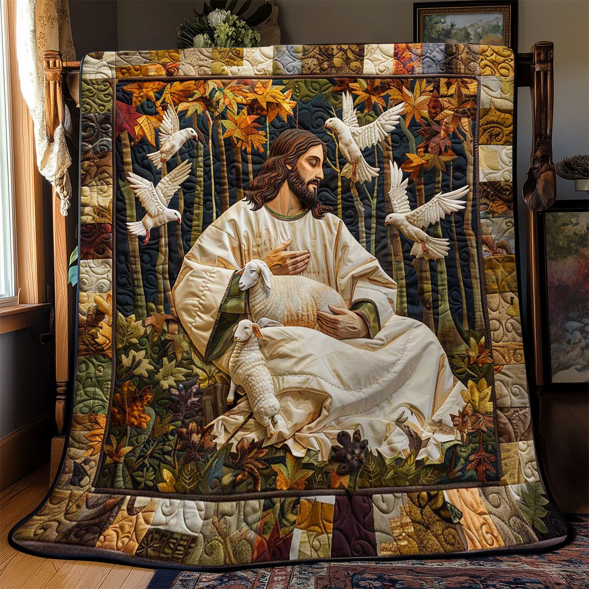 Jesus Light Of Grace Quilt Blanket Christmas Throw Blanket Jesus Gifts For Christmas