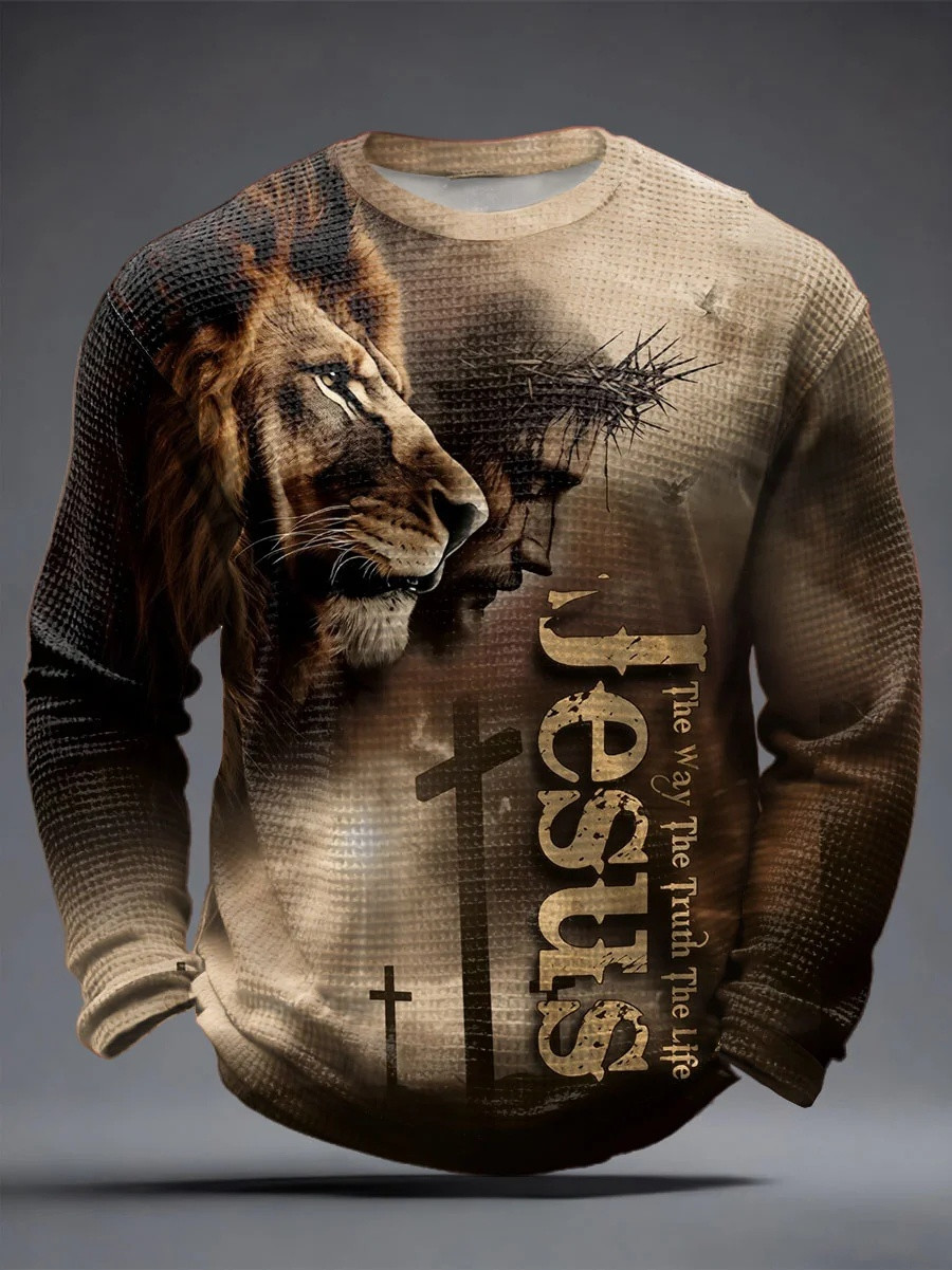 Jesus Lion Of Judah The Way Truth Life Long Sleeve Shirt Men Christian Apparel Best Gift
