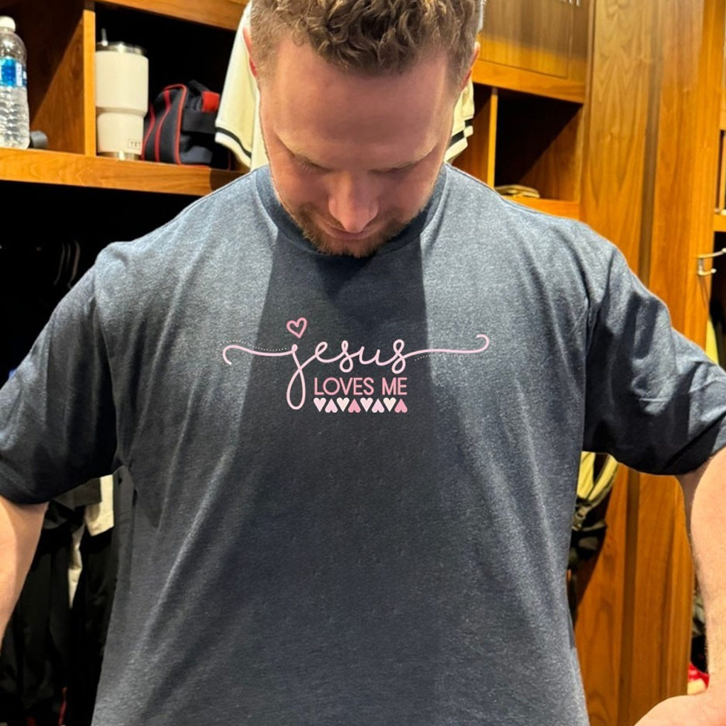 Jesus Loves Me Minimalist Hearts T-Shirt Meaningful Gifts For Boyfriend