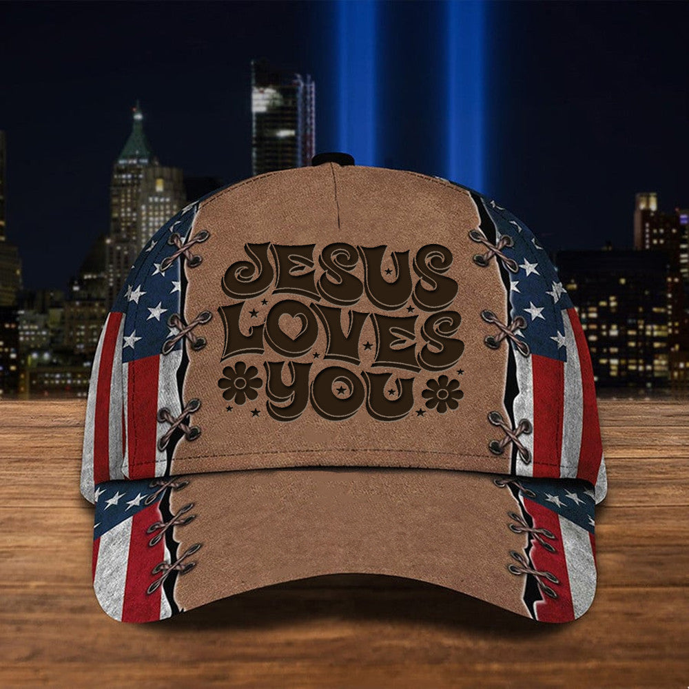 Jesus Loves You Hat American Flag Christian Hat Patriotic Cap Gifts For Him Her Jesus Loves You Hat American Flag Christian Hat Patriotic Cap Gifts For Him Her