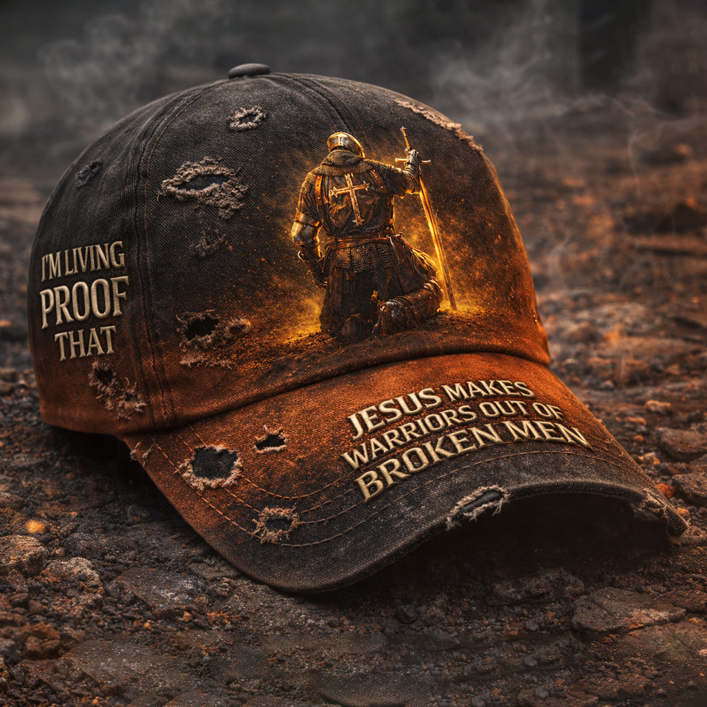 Jesus Makes Warriors Out Of Broken Men Vintage Hat Faith Based Baseball Cap Unique Gift