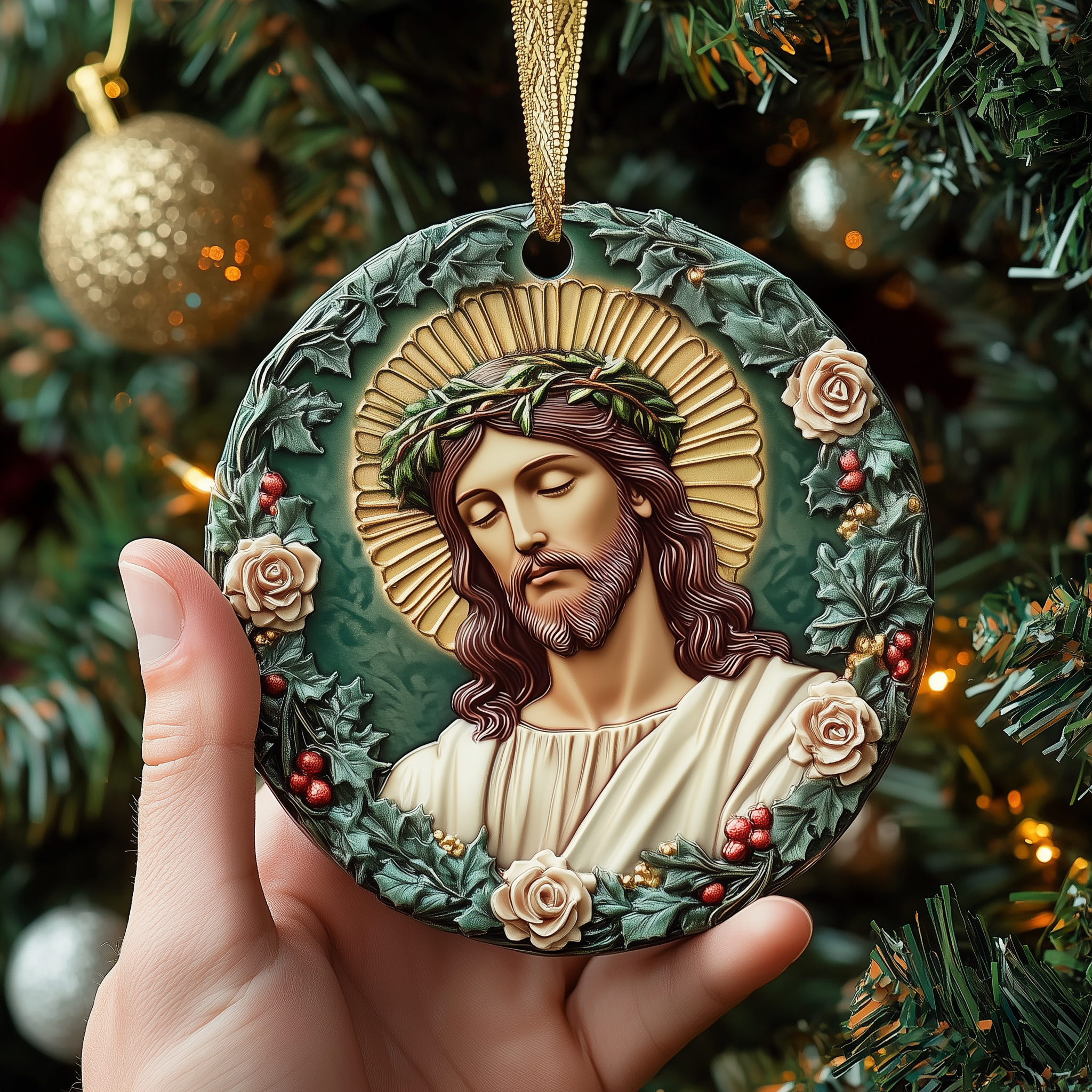 Jesus Mica Ornament Christian Faith Christmas Ornament Meaningful Religious Christian Gifts For Christmas